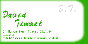 david timmel business card